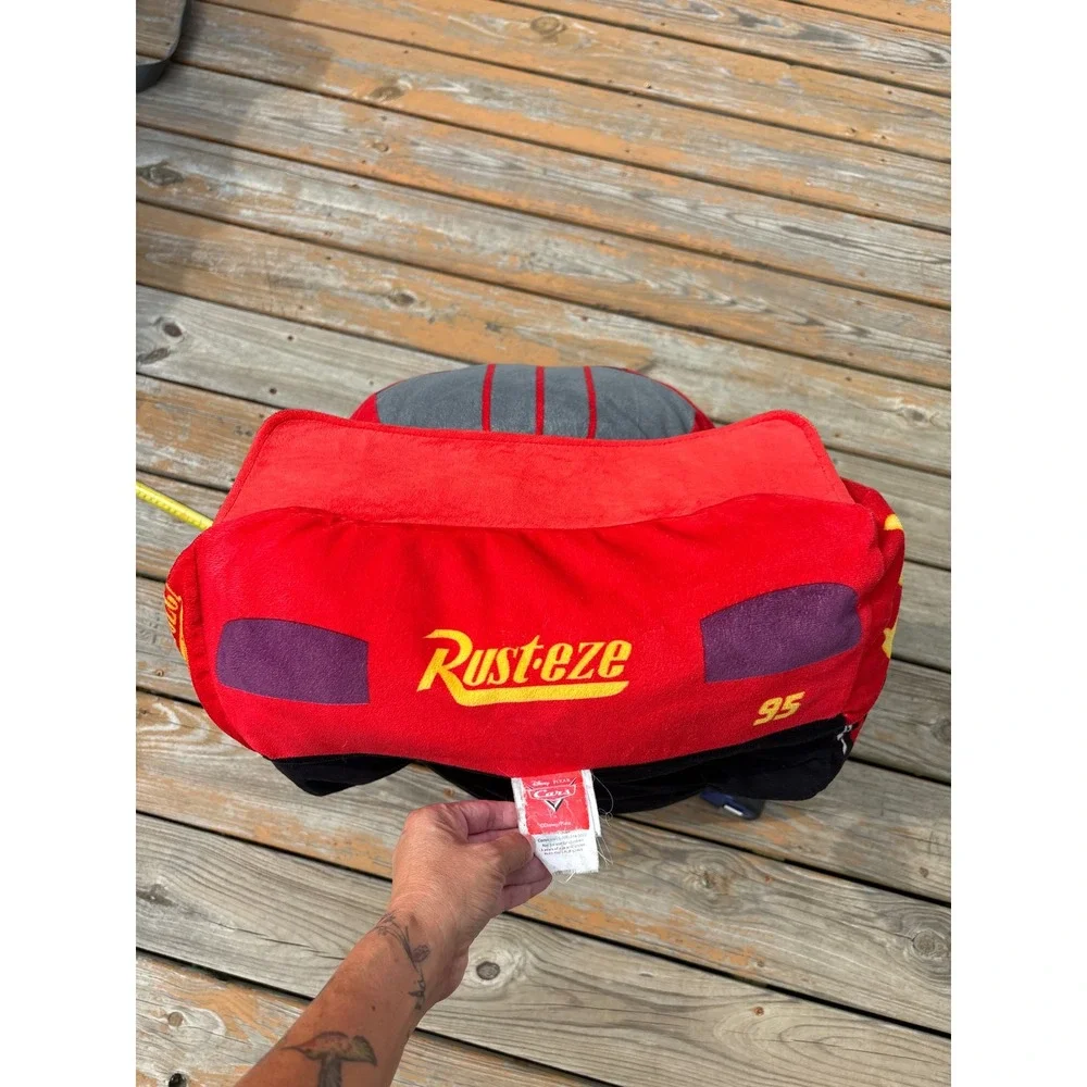 Disney Pixar Cars Lightning McQueen Plush Floor Pillow Jay Franco Red 95 25 Inch